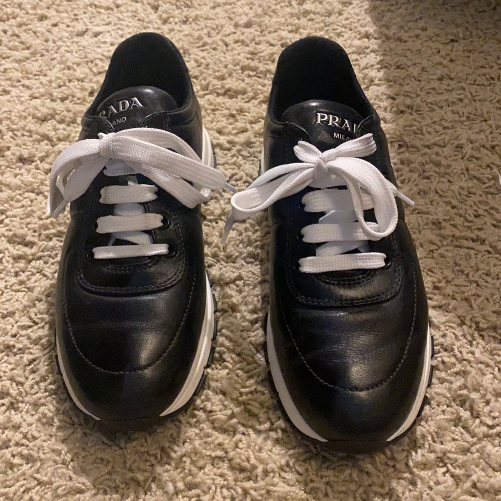 Prada- black sneakers. Pristine condition.